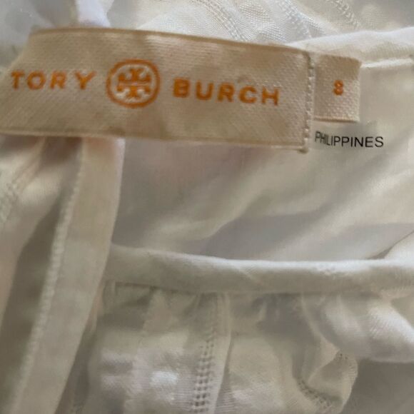 $448 Tory Burch Striped Seersucker Cotton White Dress
Sz 8 - Picture 6 of 8